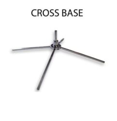 Cross base hardware for an advertising flag pole