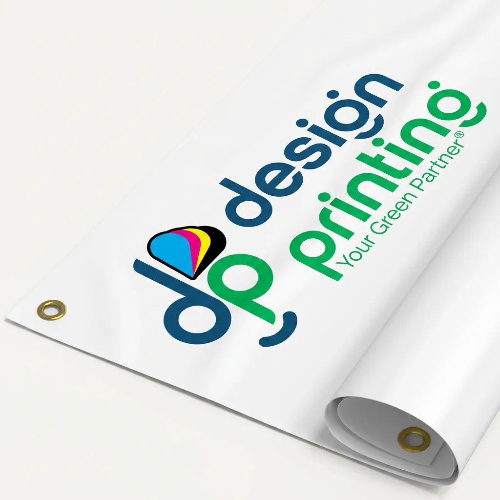 Design Printing Super Smooth Indoor Banner with full color printing and brass grommets