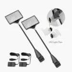 Optional LED display lights with mounting clips and power adapters