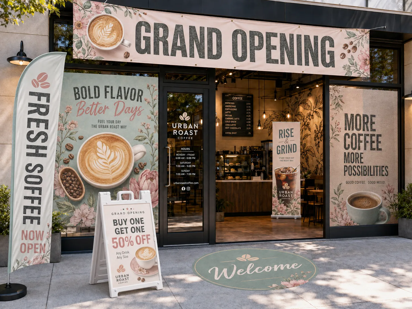 Shop grand opening promotion