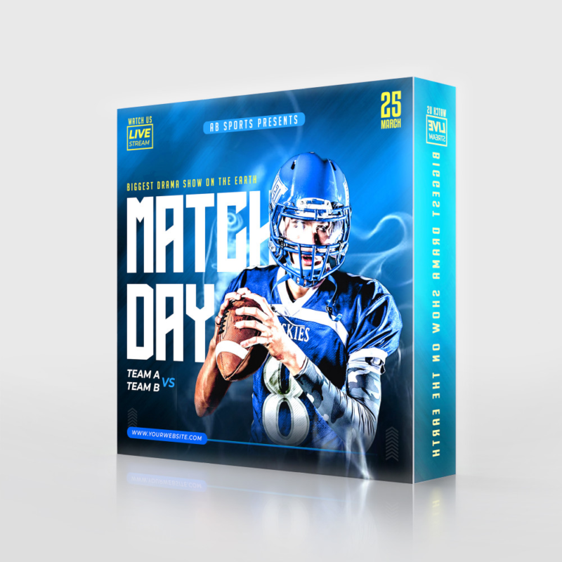 Backlit fabric pop up display with a football game day graphic